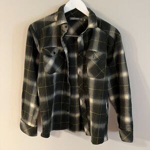 Icebreaker Men's 100% Wool Plaid Button Down Shirt Size Small